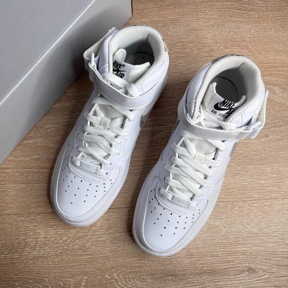 Nike Air Force 1 '07 Mid White Snake Swoosh - Picture 7 of 11